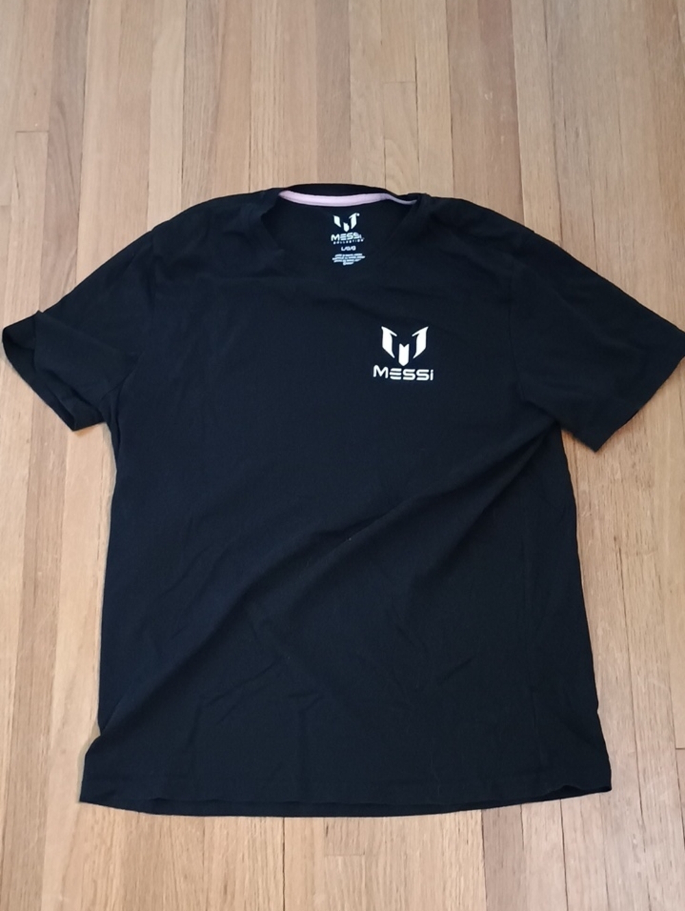 Messi Men’s Black Logo Short Sleeve Tee